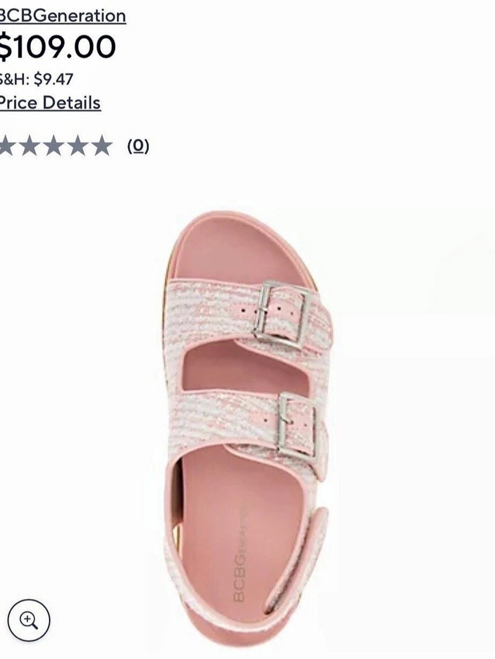 BCBGeneration Eena Pink White Tweed Sandal Pink & White US 7
